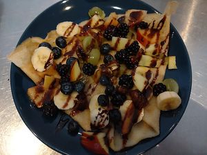 PowerCrêpe with lots of fresh fruits, vegan, vegetarian at Crêperie Chez Moi in Eschwege