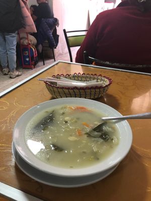Starter soup at El Olivo in Cusco