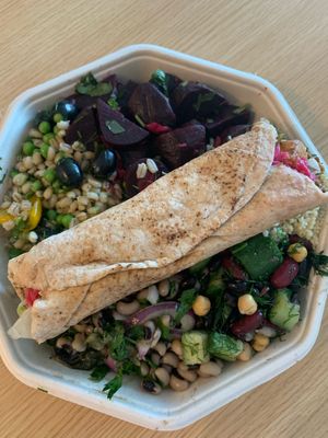 Falafel wrap and salad box  at Go Falafel in Liverpool