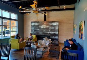 The 'cave' at Cavegirl Coffeehouse in Longmont