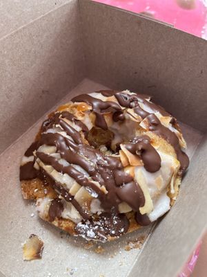 Samoa donut  at Erin McKenna's Bakery in Santa Monica