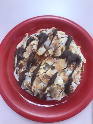 Samoa donut at Erin McKenna's Bakery in Santa Monica