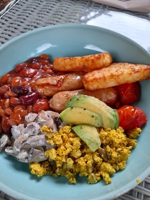 Breakfast at The Base Vegan Retreat & Small Animal Sanctuary in Bristol
