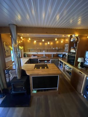 Kitchen (The Cabin)  at The Base Vegan Retreat & Small Animal Sanctuary in Bristol