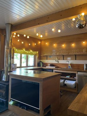 Kitchen (The Cabin)  at The Base Vegan Retreat & Small Animal Sanctuary in Bristol