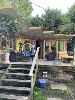 The cabin  at The Base Vegan Retreat & Small Animal Sanctuary in Bristol