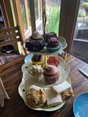 Afternoon tea  at The Base Vegan Retreat & Small Animal Sanctuary in Bristol