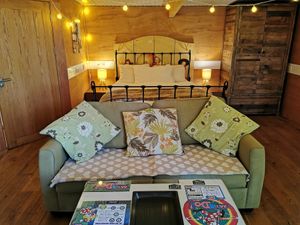 Video Game Table in the Chalet at The Base Vegan Retreat & Small Animal Sanctuary in Bristol
