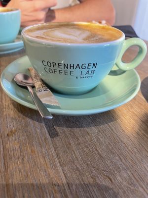 Cappuccino with oat milk at Copenhagen Coffee Lab - Piedade in Lisbon