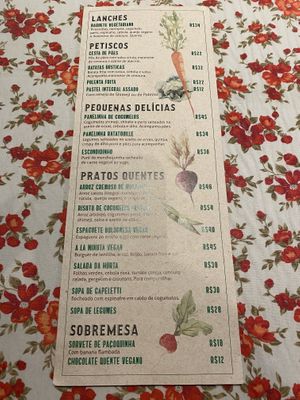 Cardápio vegano  at Emporio Canela in Canela