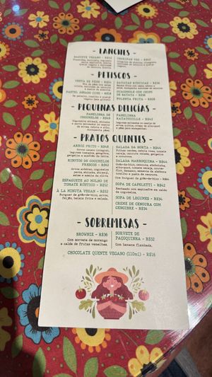 Carta vegana  at Emporio Canela in Canela