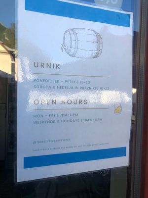 Skrew this at 9:00 am!  at Thirsty River Brewing in Bovec