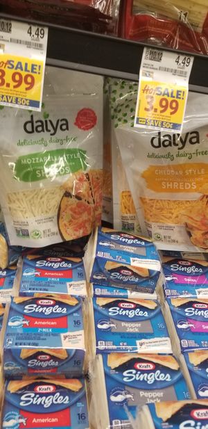 Daiya vegan cheese at Food Lion in Hancock