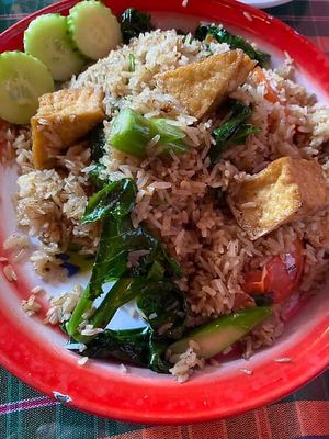 Thai fried rice with tofu   at ZAAP in Portland