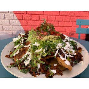 Vegan homemade nachos (local & organic & homemade sourced)  at The Gradient in Brooklyn