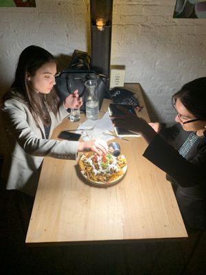 Brunchos - vegetarian nachos  at The Gradient in Brooklyn