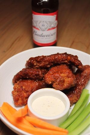 Beer & Wings campaign they are running with Budweiser, great prices and tasty as heck! at The Gradient in Brooklyn