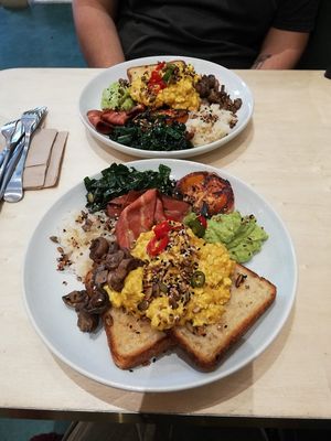Big Vegan Breakfast at Home Vegan Bar in Docklands