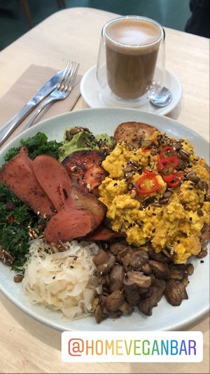 Big Breakfast  at Home Vegan Bar in Docklands