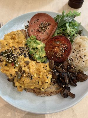 Big vegan breakfast   at Home Vegan Bar in Docklands