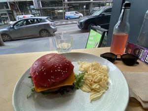 Mushroom burger!  at Home Vegan Bar in Docklands