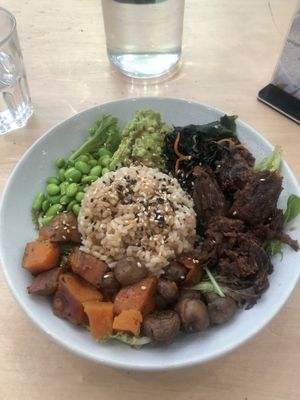 Teriyaki chicken bowl  at Home Vegan Bar in Docklands