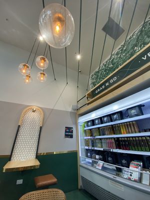 Juices and alkaline waters  at Home Vegan Bar in Docklands