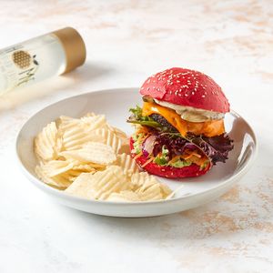 Falafel Burger at Home Vegan Bar in Docklands