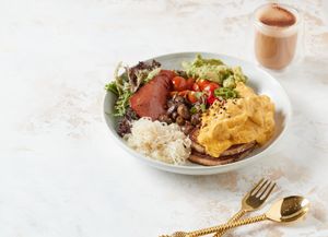 Big Vegan Breakfast at Home Vegan Bar in Docklands