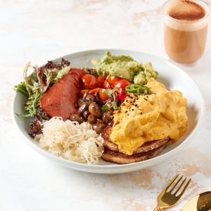 Big Vegan Breakfast at Home Vegan Bar in Docklands