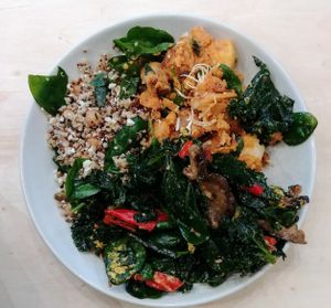 Large salad bowl at Home Vegan Bar in Docklands