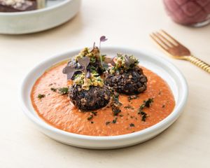 Meat balls
 at Home Vegan Bar in Docklands