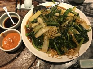 Veg. Fried noodles with black pepper sauce at Pure Veggie House 心齋 - Xīn Zhāi in Kowloon