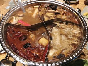 Famous hot pot at Pure Veggie House 心齋 - Xīn Zhāi in Kowloon