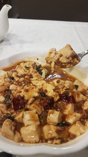 mapo tofu at Pure Veggie House 心齋 - Xīn Zhāi in Kowloon