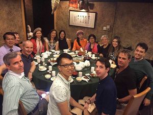 Dinner with friends from all over the world. at Pure Veggie House 心齋 - Xīn Zhāi in Kowloon