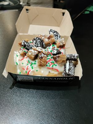 Santa's milk and cookies at Cinnaholic in Concord