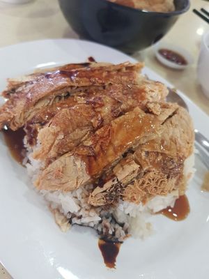 Crispy chicken rice at Kang Su 康素 - Sims Dr in Central Singapore