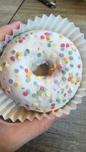 Vegan donut :-) at Gourmet Burger in Paris