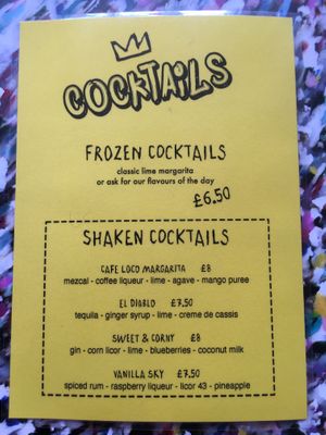 They also have a cocktail, shaken or frozen. Couldn’t try as I was the driver. at Loco Ritas in Dundee