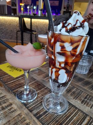Guava frozen margarita and oreo sundae at Loco Ritas in Dundee
