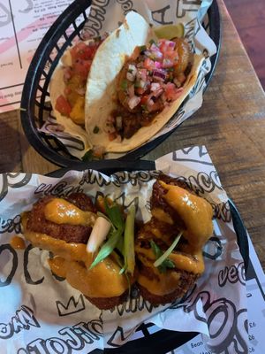 Cauliflower wings and tacos  at Loco Ritas in Dundee