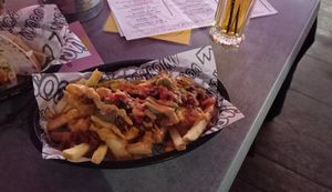 Cheeseburger loaded chips at Loco Ritas in Dundee