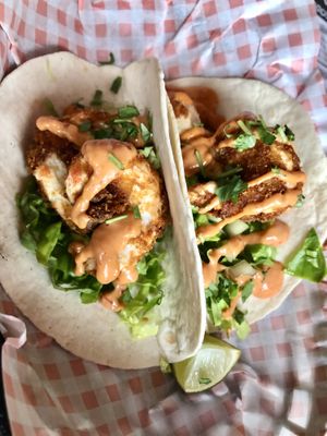 Shrimp tacos  at Loco Ritas in Dundee