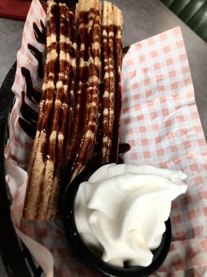 Churros and ice cream  at Loco Ritas in Dundee