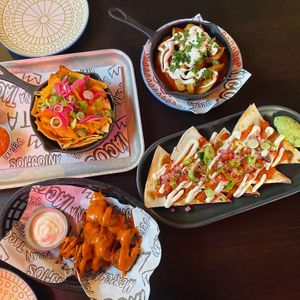 Nachos, papitas fritas, quesadillas, cauli wings  at Loco Ritas in Dundee