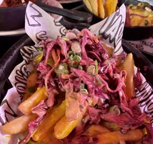 Beer Cheese and Slaw Fries £6 #Veganuary at Loco Ritas in Dundee