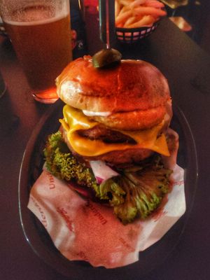 Dog burger at Loco Ritas in Dundee