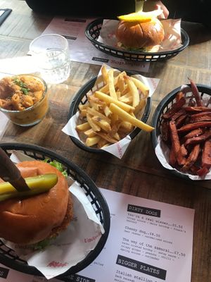 Burgers and sides  at Loco Ritas in Dundee