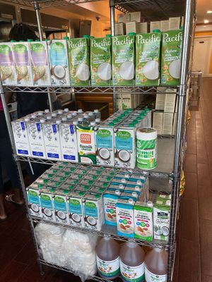 Plant milk at NewLife Natural Vegetation Cell Food in Nassau